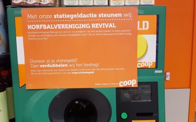 Statiegeldflessen actie van de Coop voor KV. Revival