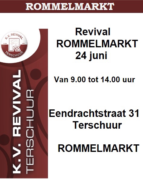 Revival rommelmarkt, 24 juni 2023!